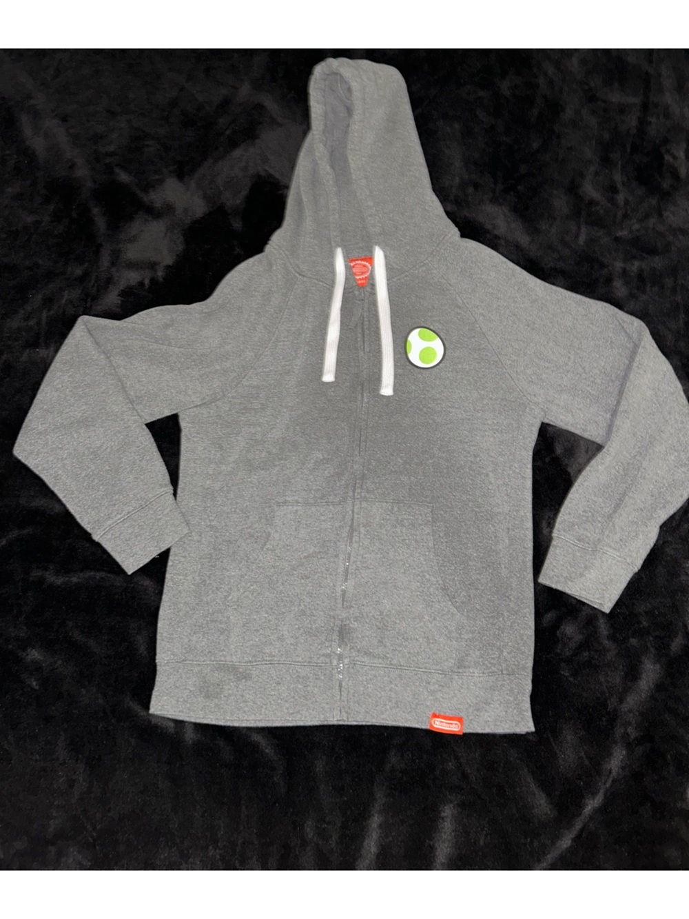 Nintendo Gray Hoodie with Green Yoshi Egg Patch